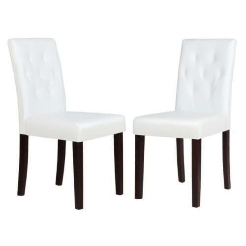 White Leather Dining Room Chairs (Photo 11 of 20)