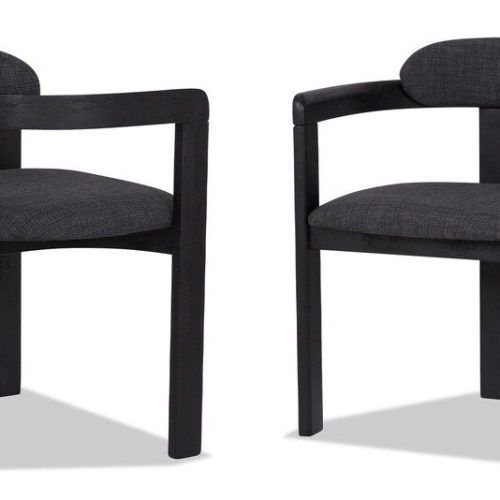 Bob Stripe Upholstered Dining Chairs (Set Of 2) (Photo 20 of 20)