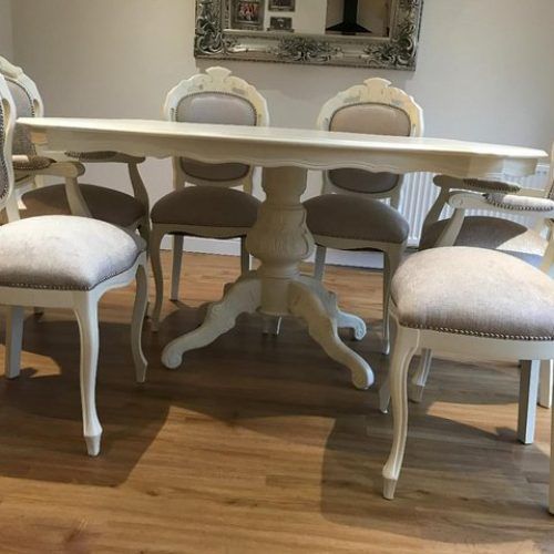 Shabby Chic Cream Dining Tables And Chairs (Photo 9 of 20)