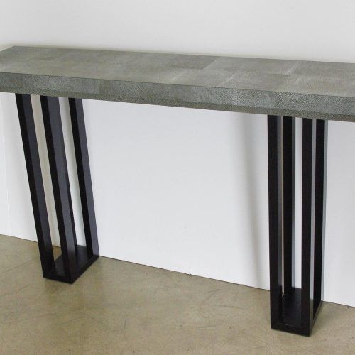 Faux Shagreen Console Tables (Photo 16 of 20)