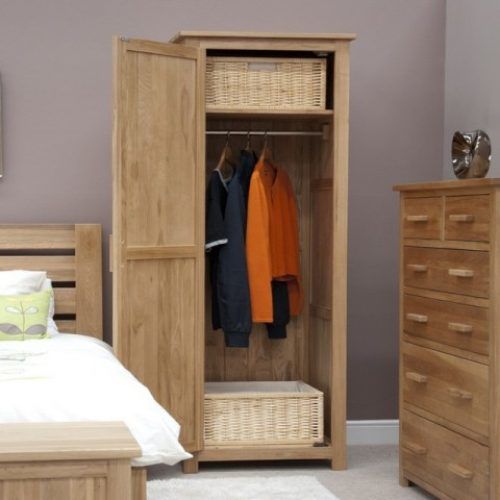 Single Oak Wardrobes With Drawers (Photo 6 of 20)