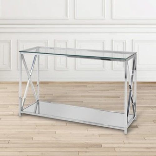 Clear Glass Top Console Tables (Photo 9 of 20)
