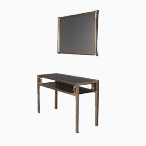 Gold And Mirror Modern Cube Console Tables (Photo 12 of 20)