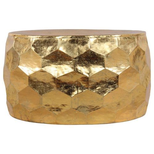 Hammered Antique Brass Modern Cocktail Tables (Photo 16 of 20)