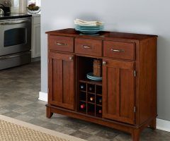 2024 Latest Medium Cherry Buffets with Wood Top
