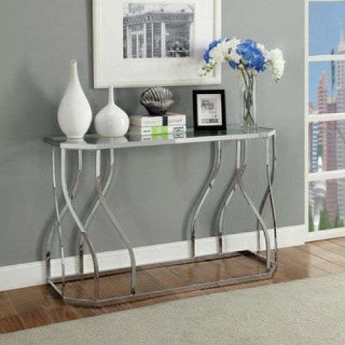 Chrome And Glass Modern Console Tables (Photo 20 of 20)