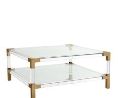 20 Inspirations Acrylic & Brushed Brass Coffee Tables