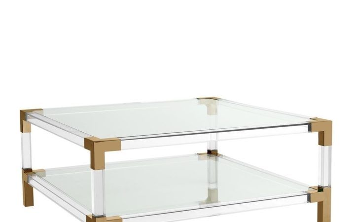 20 Inspirations Acrylic & Brushed Brass Coffee Tables