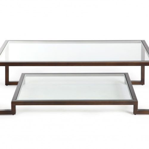 Antiqued Gold Rectangular Coffee Tables (Photo 14 of 20)