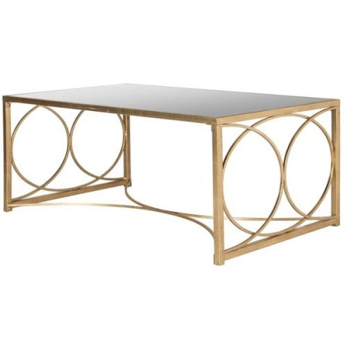 Antiqued Gold Rectangular Coffee Tables (Photo 17 of 20)