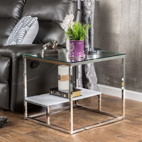 Strick & Bolton Jules Chrome And Glass Coffee Tables (Photo 8 of 20)