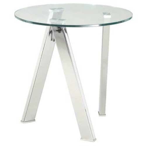 Polished Chrome Round Console Tables (Photo 1 of 20)