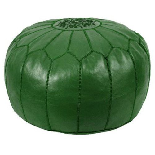 Textured Green Round Pouf Ottomans (Photo 13 of 20)