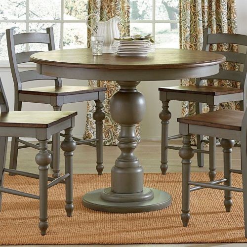 Candice Ii 5 Piece Round Dining Sets With Slat Back Side Chairs (Photo 13 of 16)