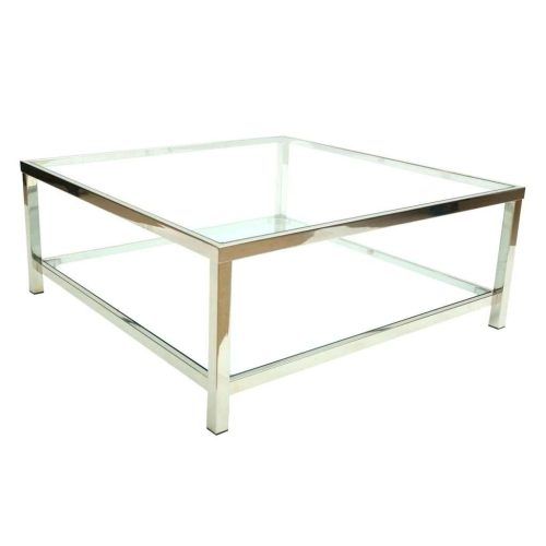 Rectangle Glass Chrome Coffee Tables (Photo 8 of 20)