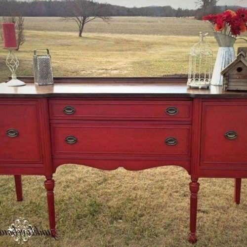 Red Sideboards (Photo 14 of 20)