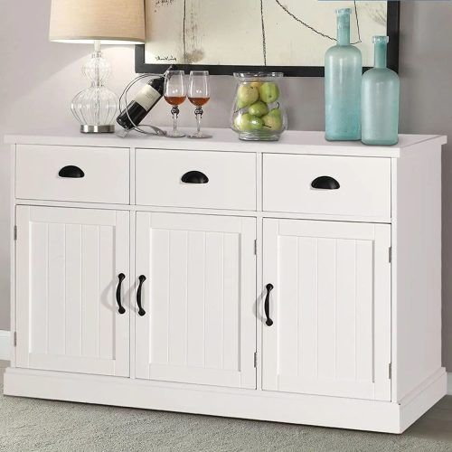 Sideboard Storage Cabinet With 3 Drawers & 3 Doors (Photo 7 of 20)