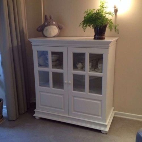 White Sideboards With Glass Doors (Photo 16 of 20)