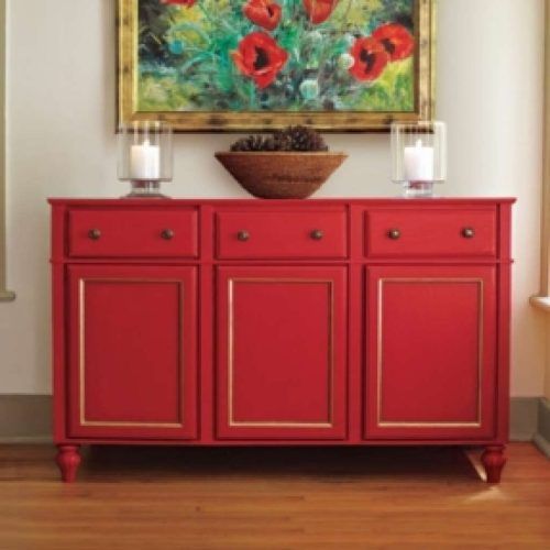 Red Sideboards (Photo 9 of 20)