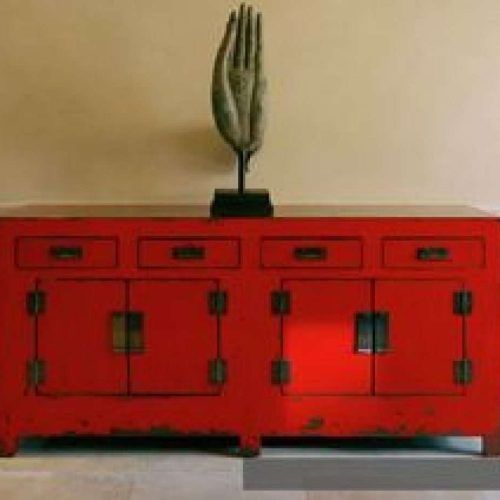 Red Sideboards (Photo 7 of 20)