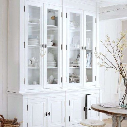 White Sideboards With Glass Doors (Photo 17 of 20)