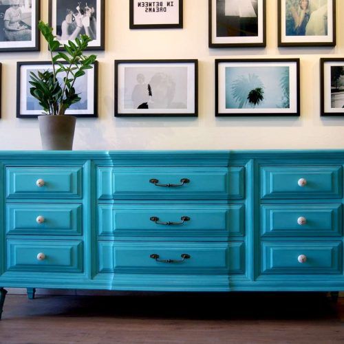Blue Sideboards (Photo 9 of 20)