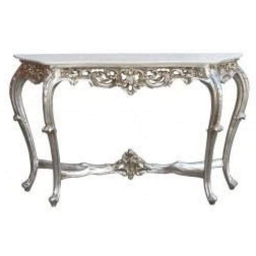 Antiqued Gold Leaf Console Tables (Photo 12 of 20)
