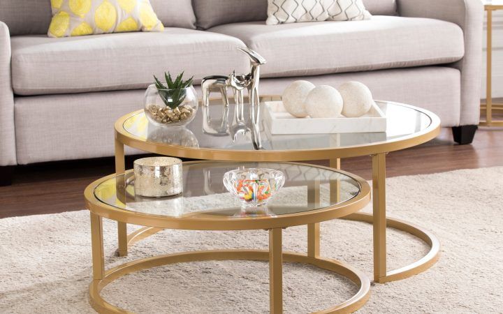 20 Best Collection of Silver Orchid Grant Glam Nesting Cocktail Tables