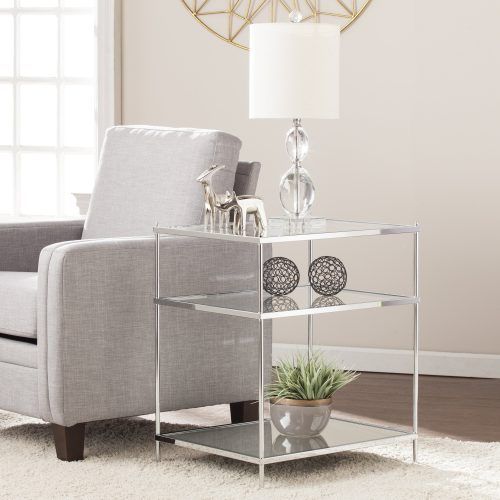 Silver Orchid Olivia Chrome Mirrored Coffee Cocktail Tables (Photo 10 of 20)