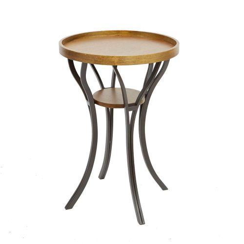 Gracewood Hollow Dones Traditional Cinnamon Round End Tables (Photo 10 of 20)