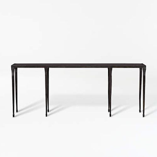 Gray Wood Black Steel Console Tables (Photo 18 of 20)