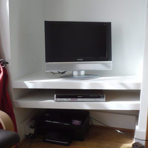 Simple Open Storage Shelf Corner Tv Stands (Photo 10 of 20)