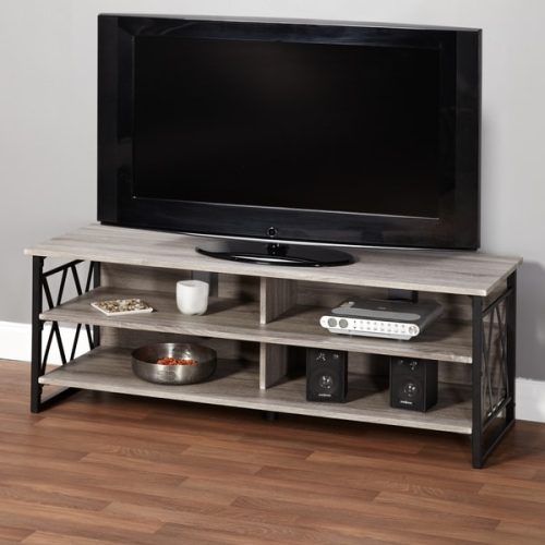 Rustic Corner 50" Solid Wood Tv Stands Gray (Photo 20 of 20)
