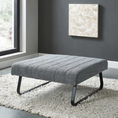 Gray Tufted Cocktail Ottomans (Photo 17 of 20)