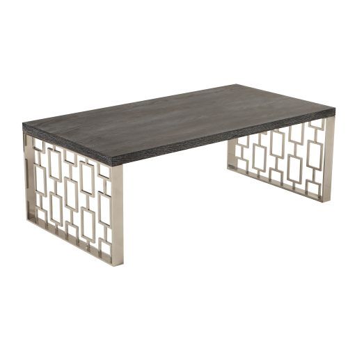 Tribeca Contemporary Distressed Silver And Smoke Grey Coffee Tables (Photo 11 of 20)