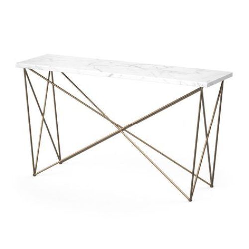 White Marble Console Tables (Photo 3 of 20)