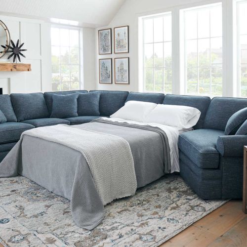 U-Shaped Sectional Sofa With Pull-Out Bed (Photo 20 of 20)