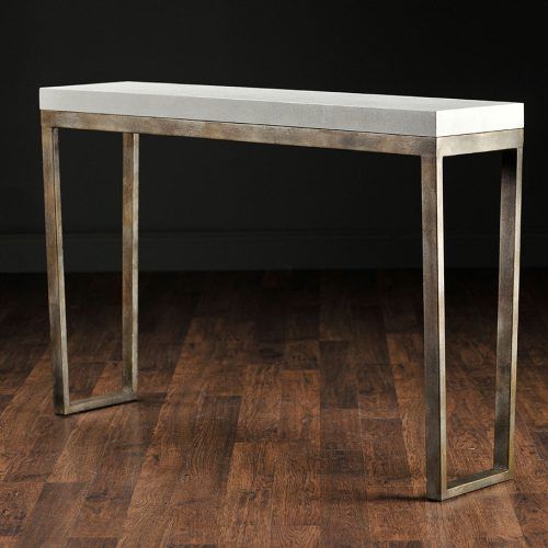 Faux Shagreen Console Tables (Photo 6 of 20)