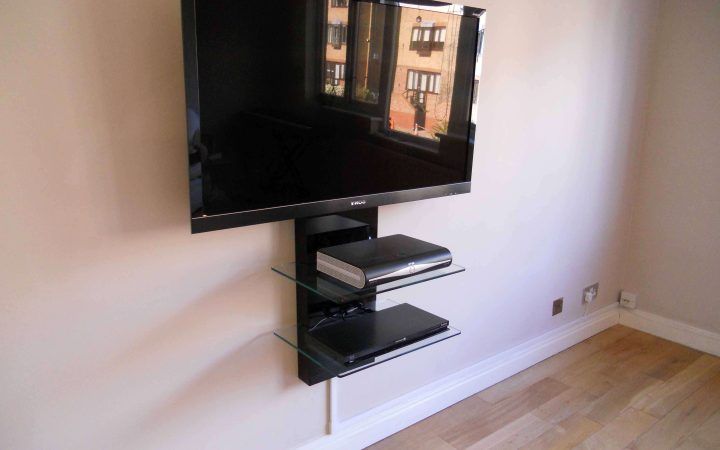 15 Ideas of Floating Glass Tv Stands