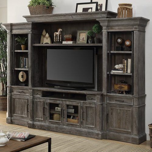 Tv Stands In Rustic Gray Wash Entertainment Center For Living Room (Photo 20 of 20)