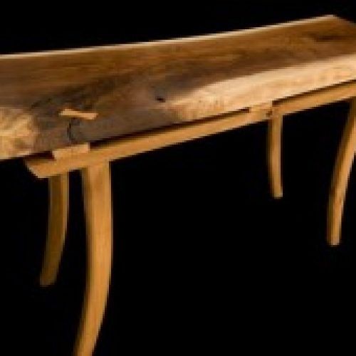 Rustic Walnut Wood Console Tables (Photo 20 of 20)