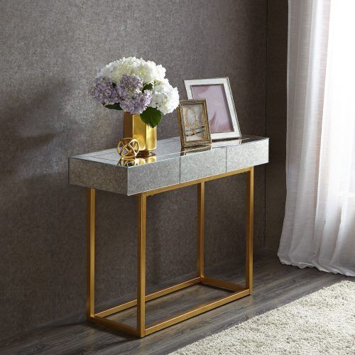 Gold And Mirror Modern Cube End Tables (Photo 8 of 20)