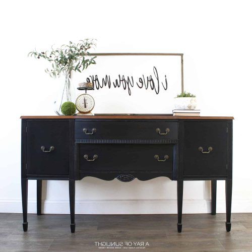 Rustic Black 2-Drawer Buffets (Photo 8 of 20)
