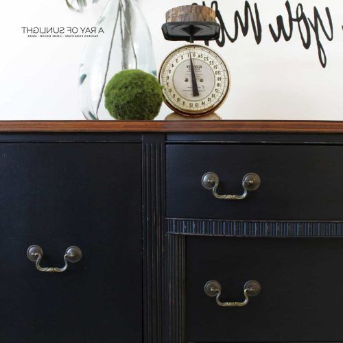Rustic Black 2-Drawer Buffets (Photo 7 of 20)