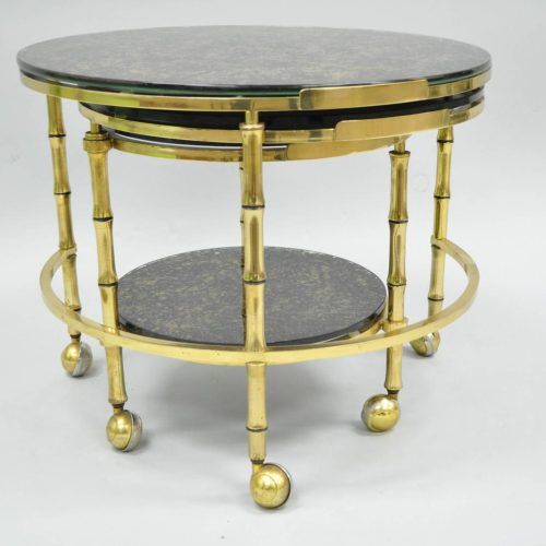 Antique Gold Nesting Coffee Tables (Photo 19 of 20)