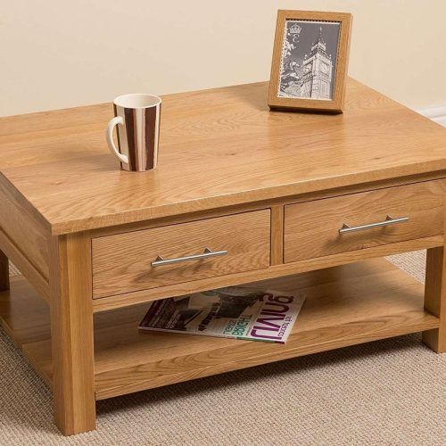 Light Oak Coffee Tables With Drawers (Photo 2 of 20)