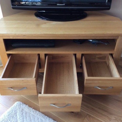 Sidmouth Oak Corner Tv Stands (Photo 8 of 20)