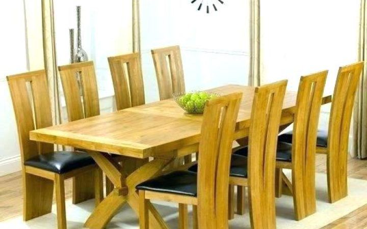 20 Collection of Solid Oak Dining Tables and 8 Chairs