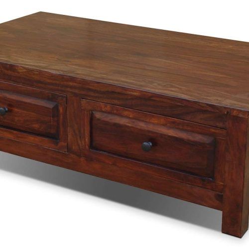 Solid Oak Coffee Table With Storage (Photo 7 of 20)