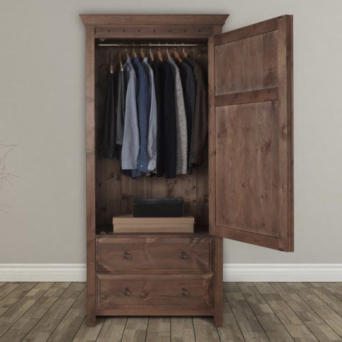 Dark Wood Wardrobes With Drawers (Photo 3 of 20)